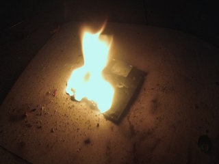 Burning a disk.