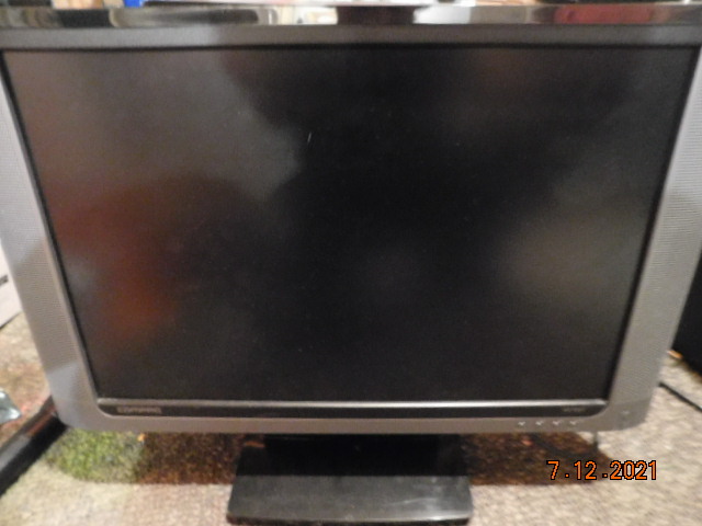The terrible looking monitor that shipped with this PC. I can't remember the exact model number.