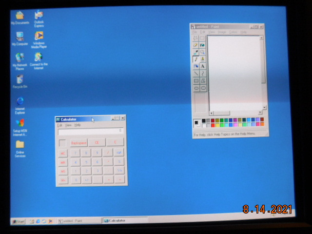 Desktop of Windows ME.