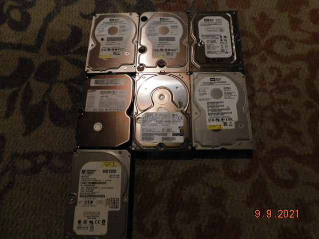 The HDDs that I pulled from an old storage server.