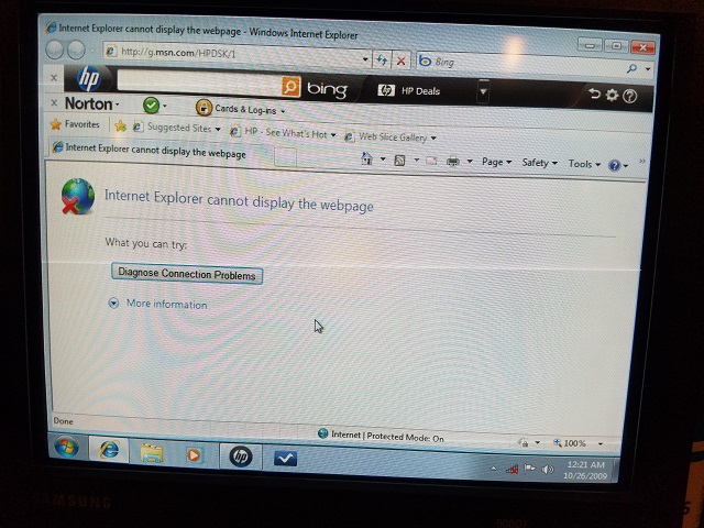 The awful toolbars covering half the screen in Internet Explorer.