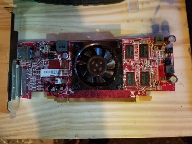 The Radeon graphics card from the HP.