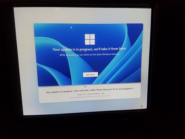 Windows 11, during the process of bricking itself mid-installation.