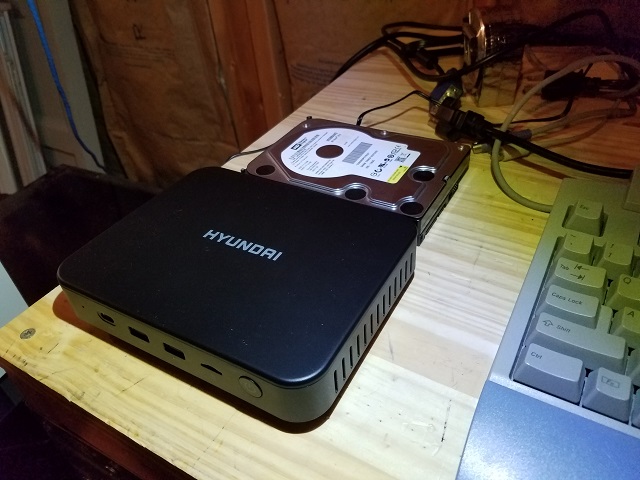 The PC on the workbench.