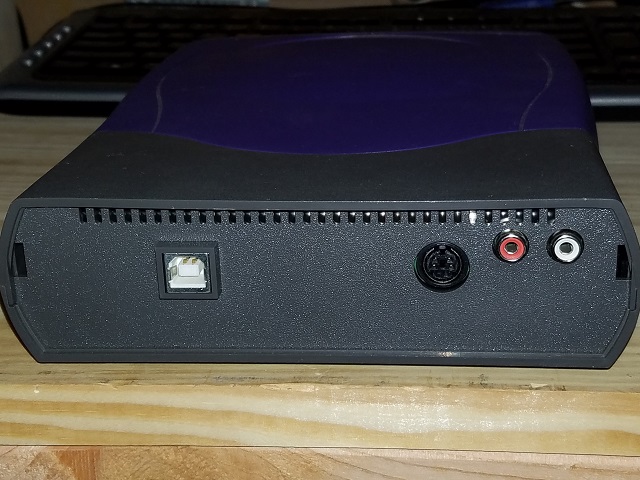 The various ports on the back of the ZipCD.