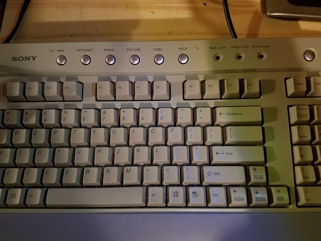 The extra keys of the keyboard.