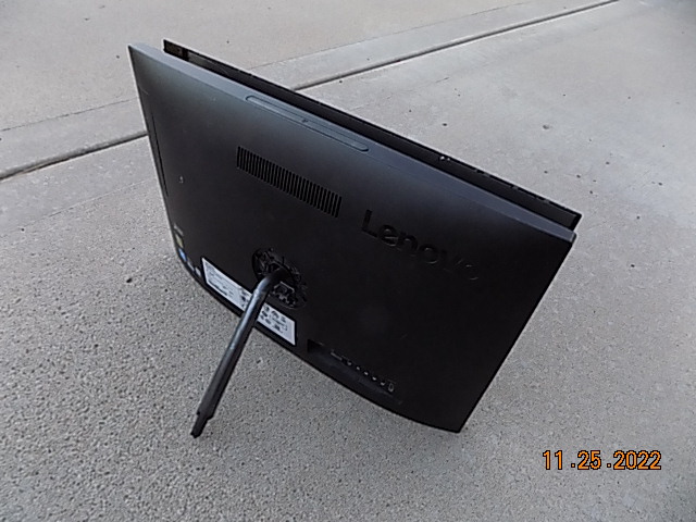 The rear case of the Lenovo.