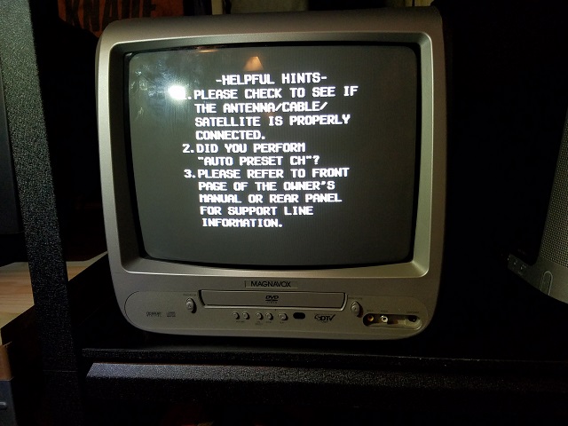 The error on the Magnavox due to the antenna.