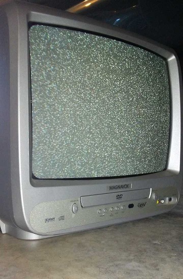 A closer look at the front of the TV.