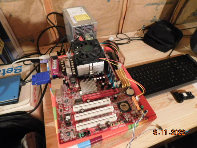 The MSI motherboard setup.