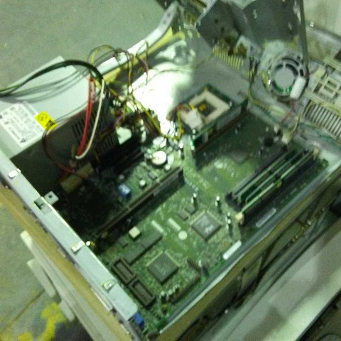 The wrecked old Socket 7 PC.