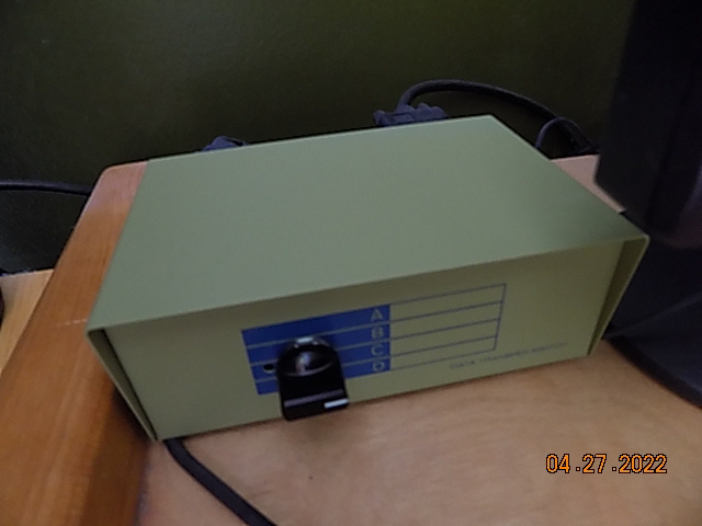 The VGA switch box.