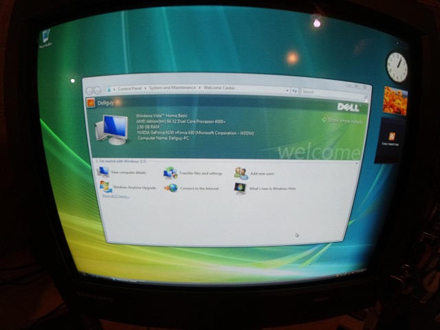 Vista's desktop.